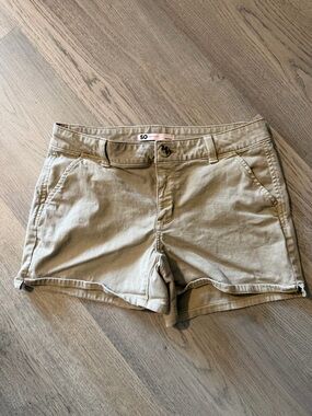 SO Women's Tan Cotton Casual Shorts